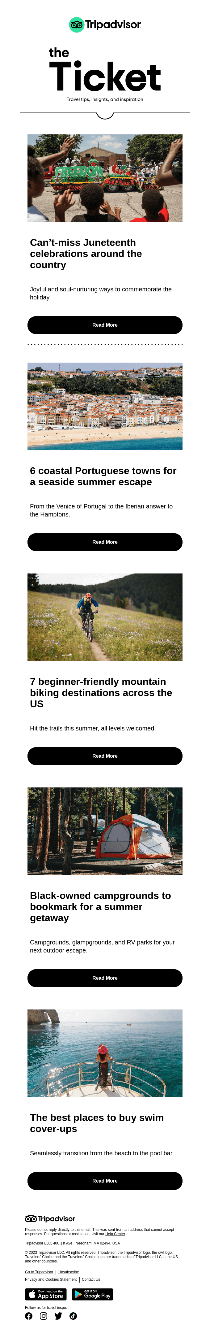 Travel and Leisure Email Design