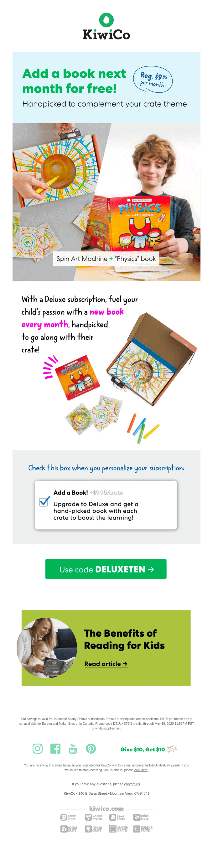 Upselling Email Design