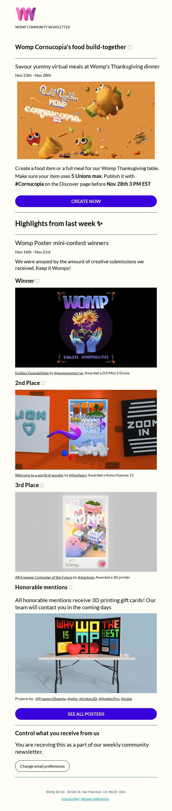 Thanksgiving Email Design