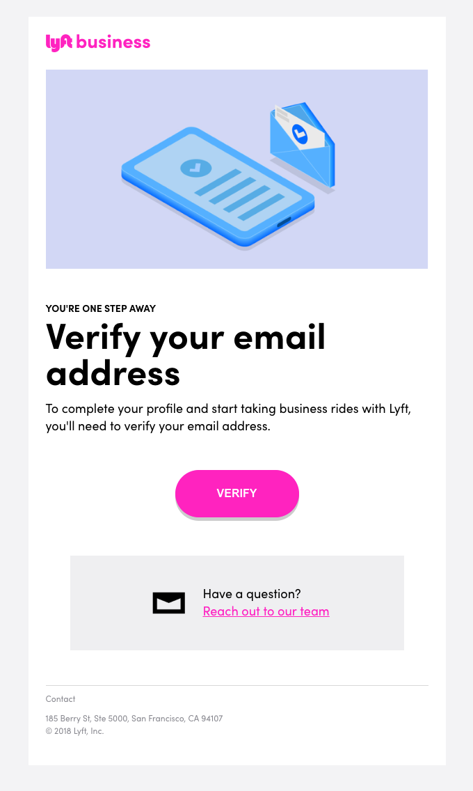 Verification Email Design