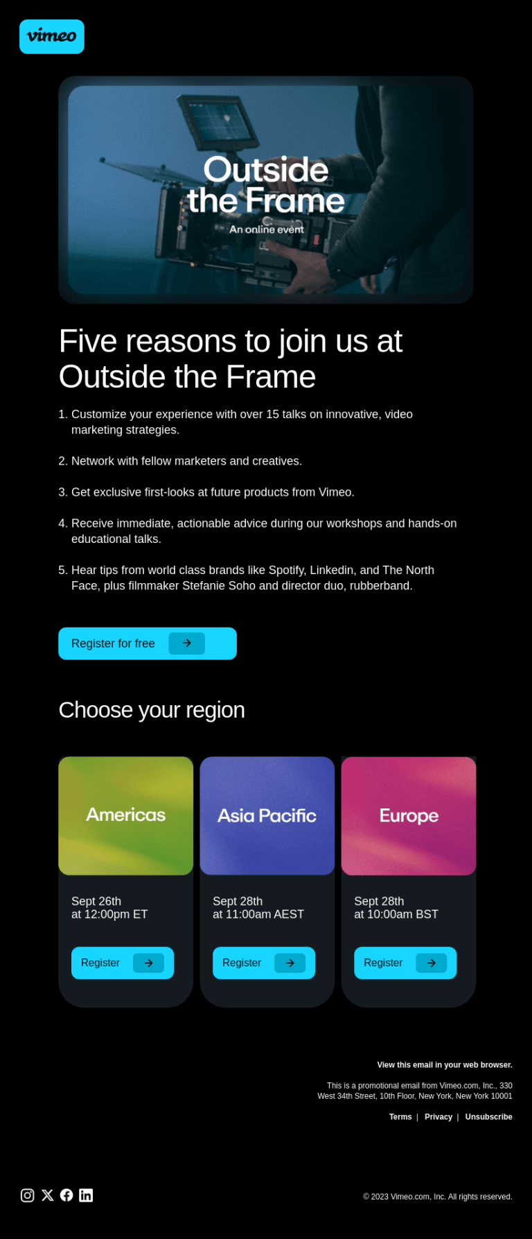 Event / Conference / Trade Show Email Design