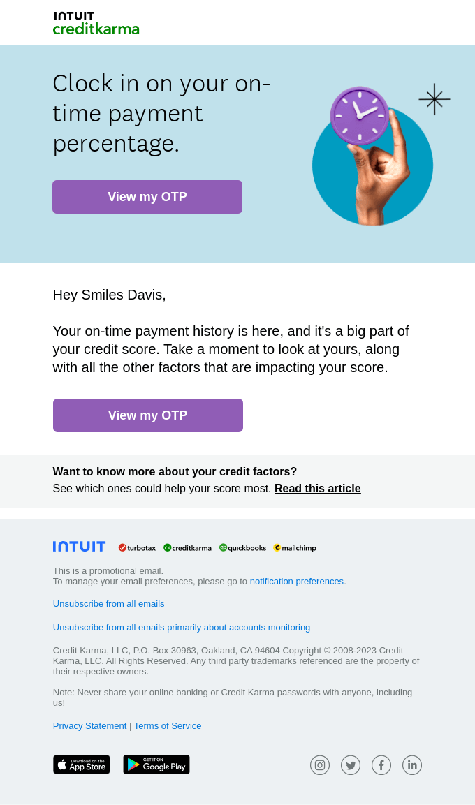 Financial Email Design