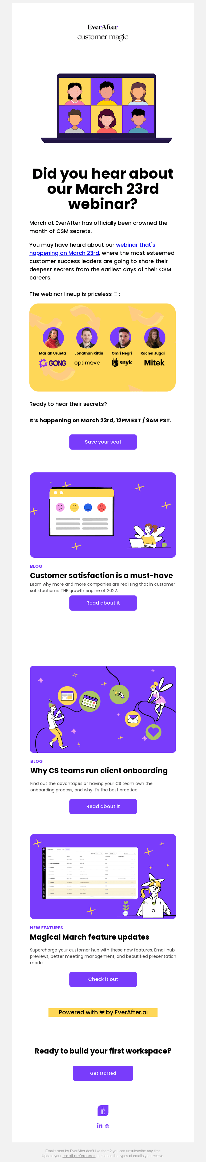 Webinar Email Design