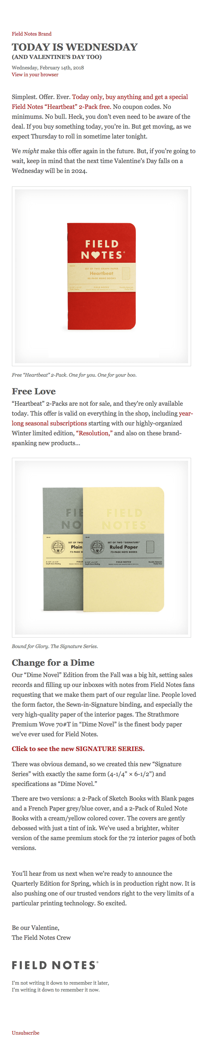 Valentine's Day Email Design