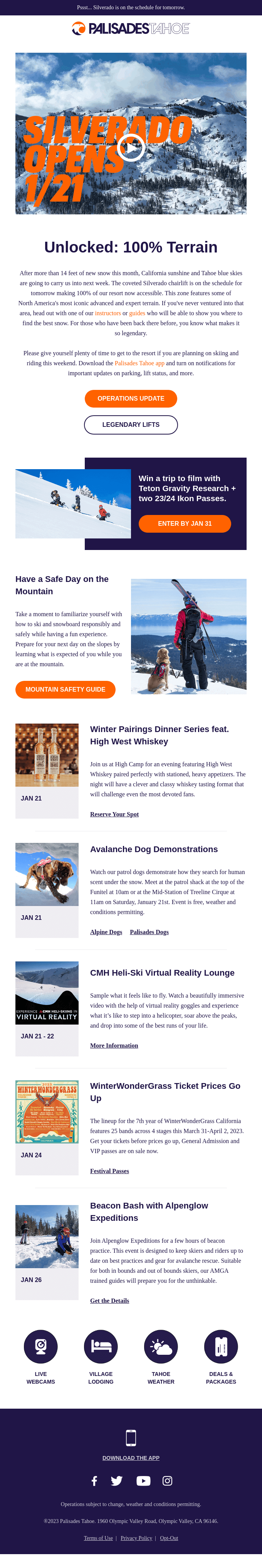 Travel and Leisure Email Design