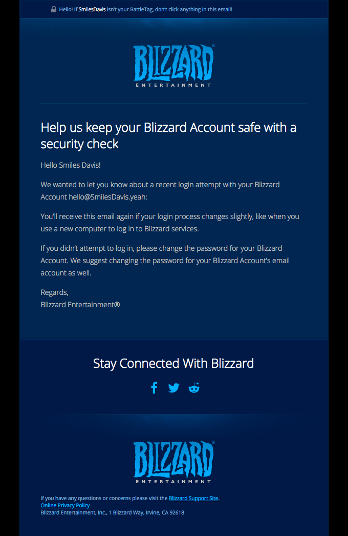 Verification Email Design