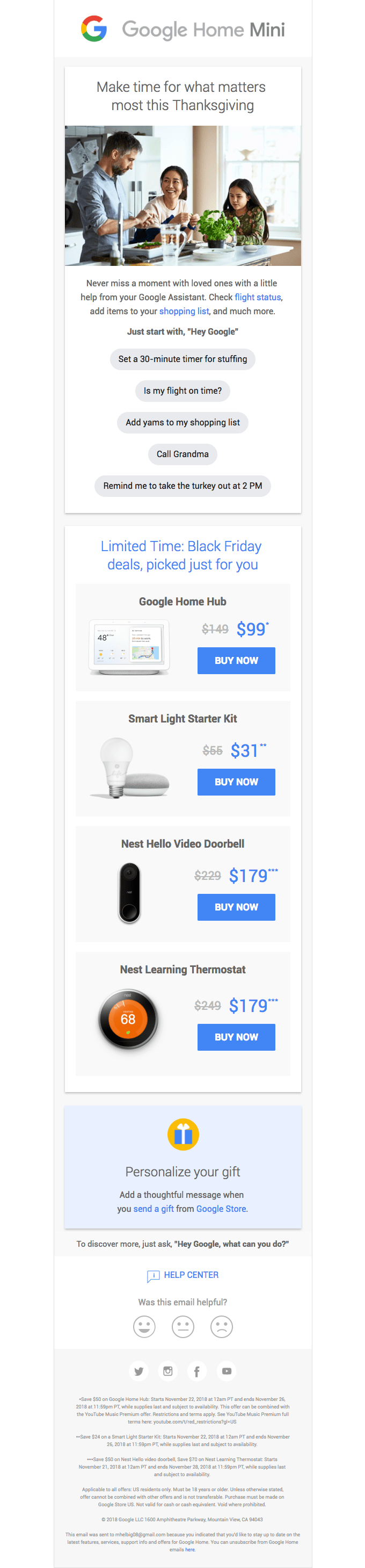Thanksgiving Email Design