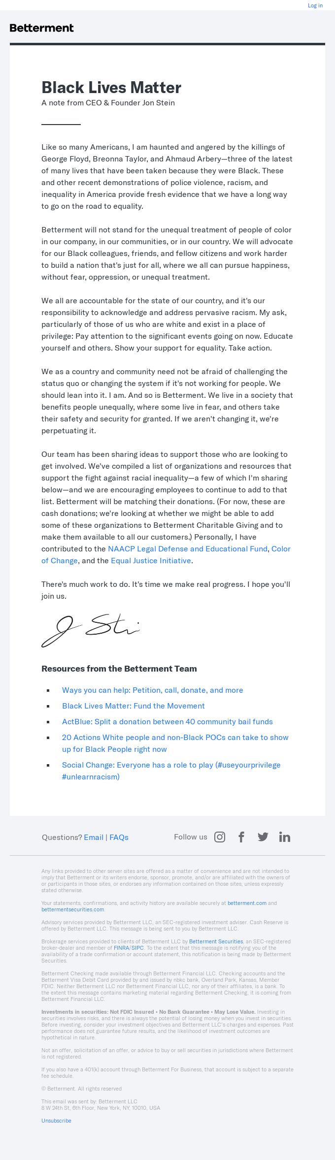 Text / Letter Email Design