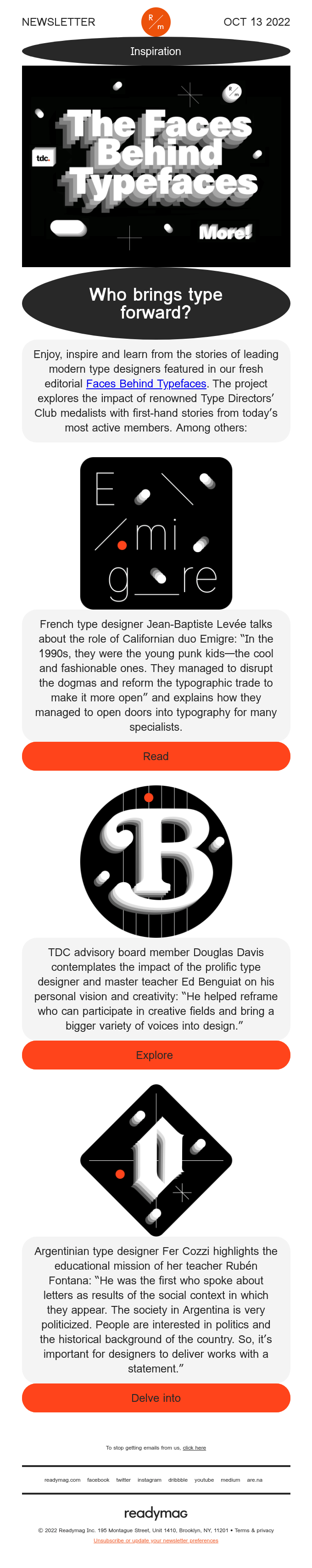 Web Fonts / Typography Email Design