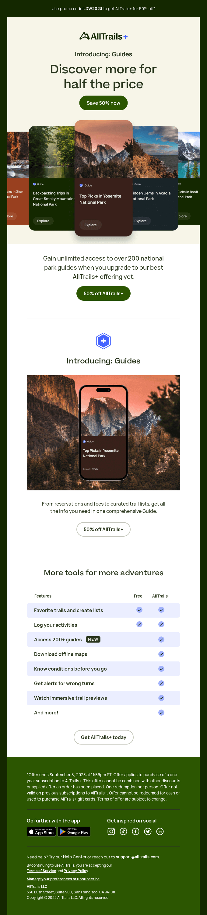 Travel and Leisure Email Design
