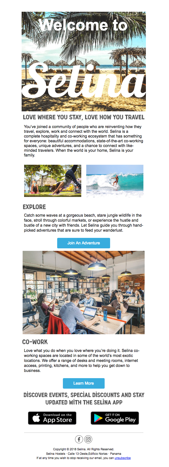 Travel and Leisure Email Design