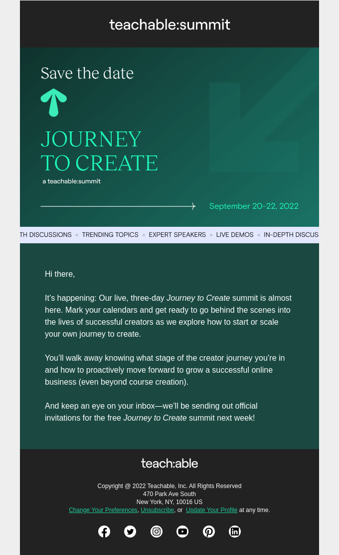 Webinar Email Design