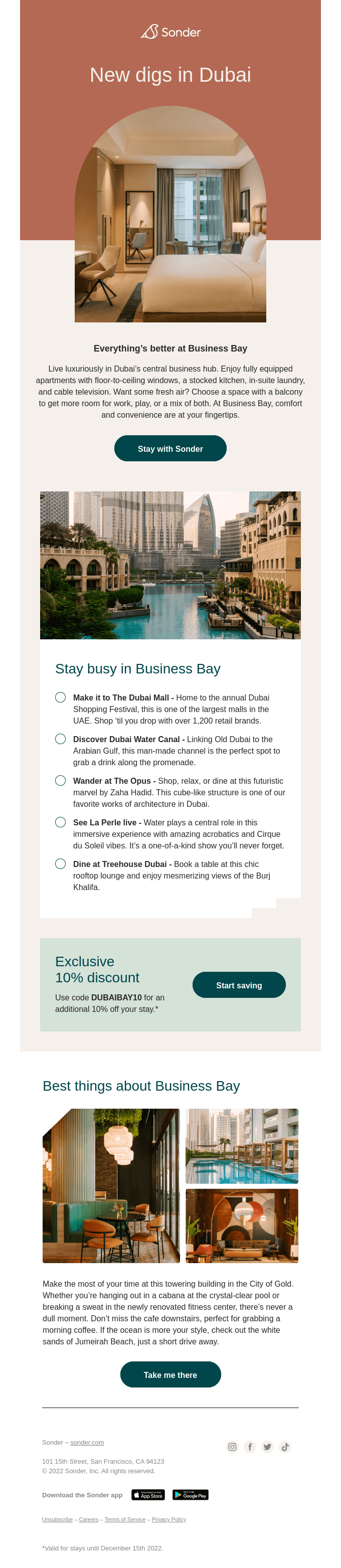 Travel and Leisure Email Design