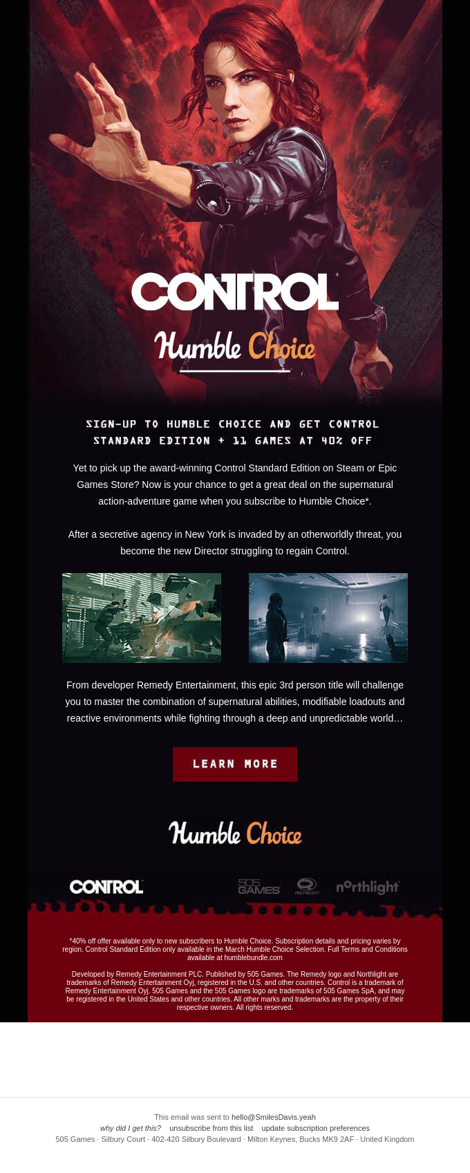 Video Gaming Email Design