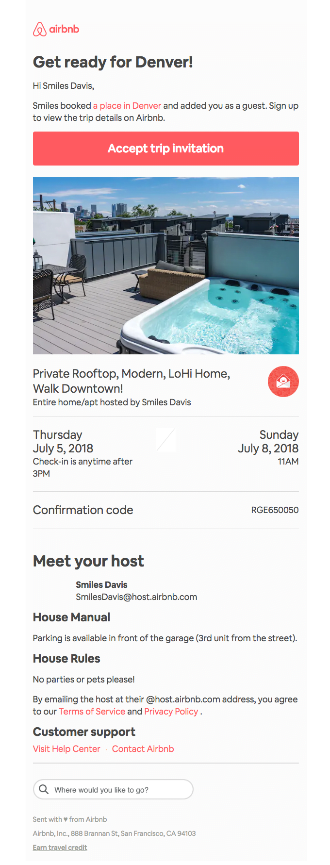 Travel and Leisure Email Design