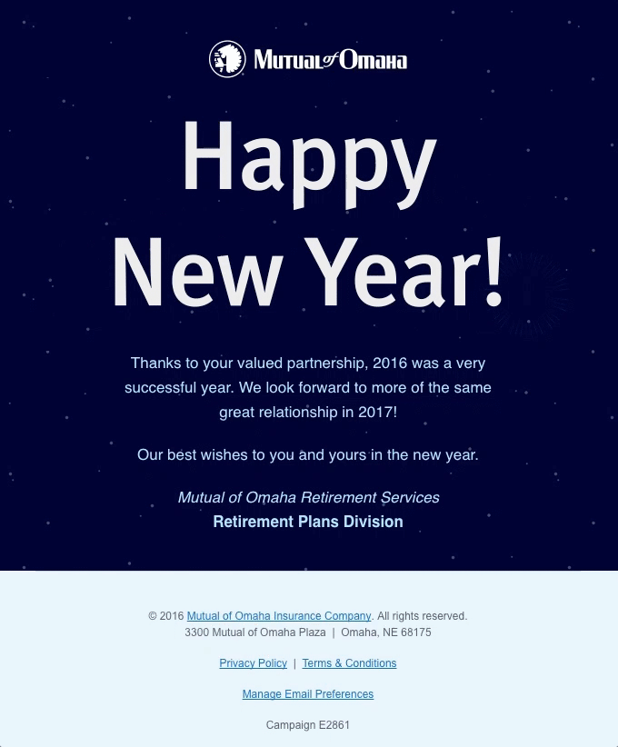New Year Email Design