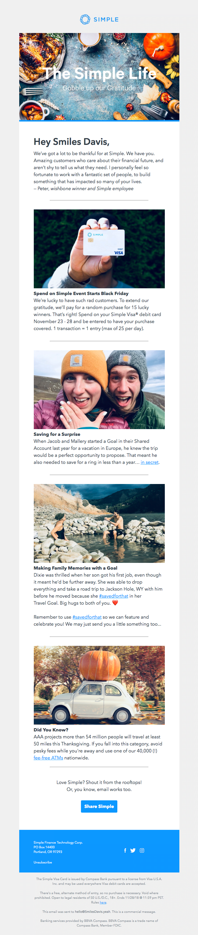 Thanksgiving Email Design