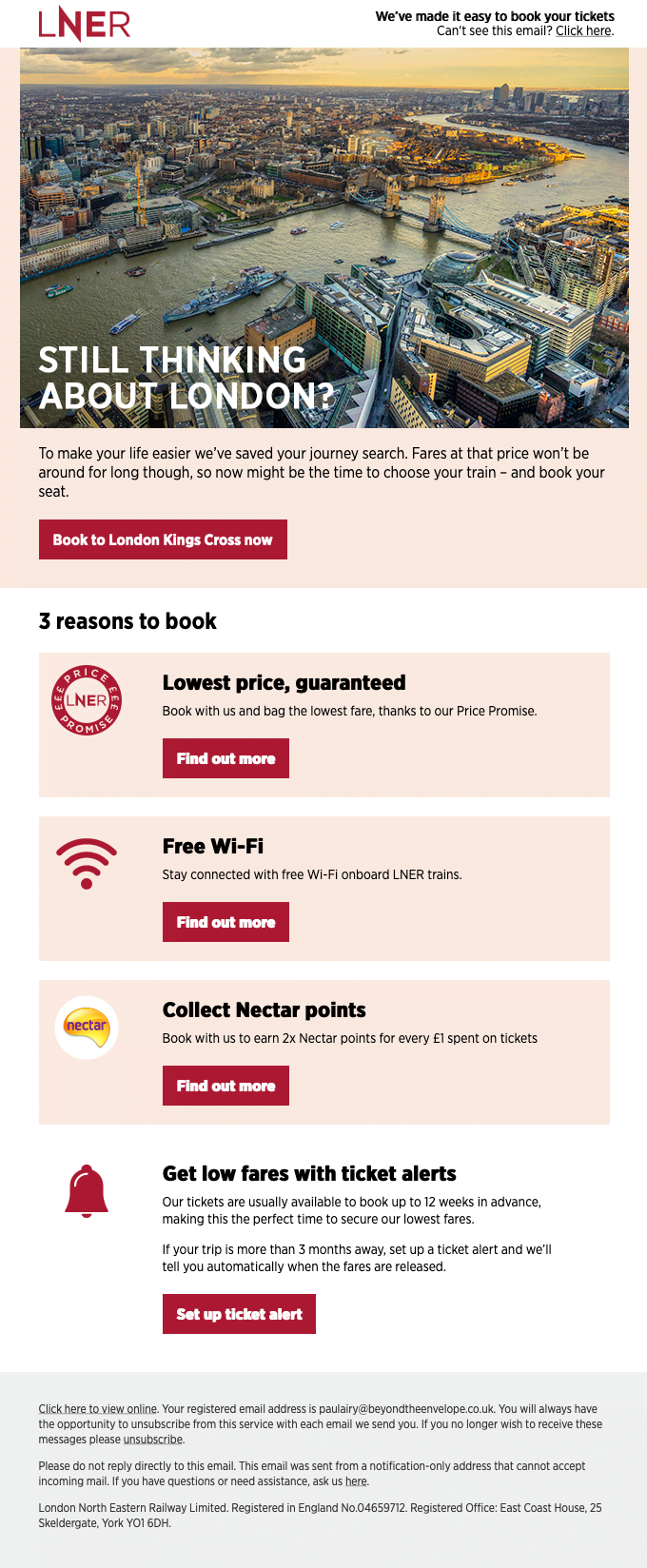 Travel and Leisure Email Design