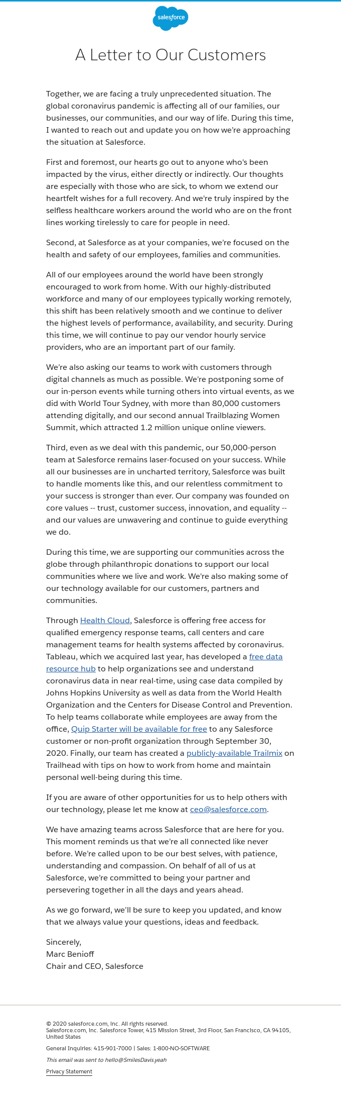 Text / Letter Email Design