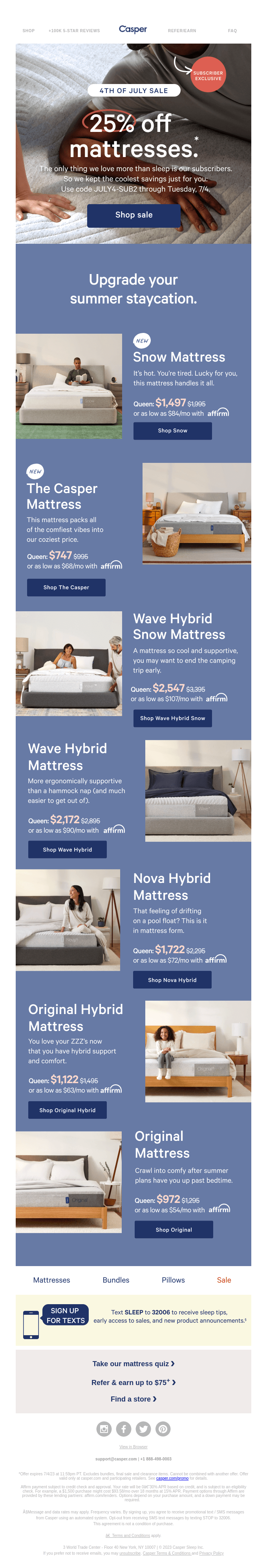 Independence Day / 4th of July / July 4th / Fourth of July Email Design