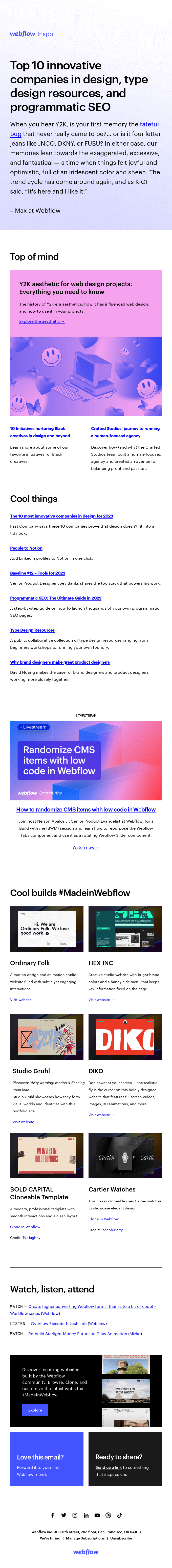 Newsletter Email Design