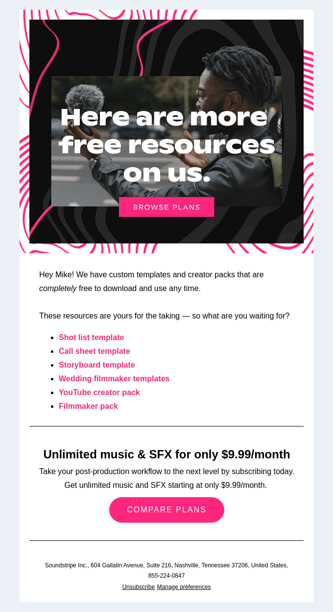Music Email Design