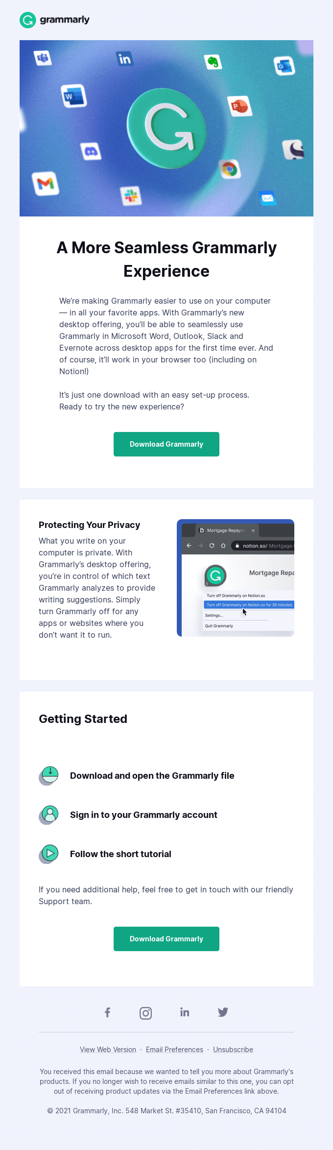 Winback Email Design